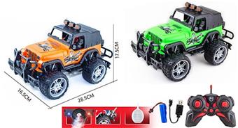 1: 14 6-way remote control light spray jeep full hood pad printing racing car   ITEM NO.： W060696