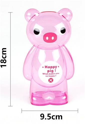 Children's Day Gift Savings Jar Plastic Savings Jar Children's Gift Advertisement Small Gift Transparent Bear Savings Jar   ITEM NO.： W050910
