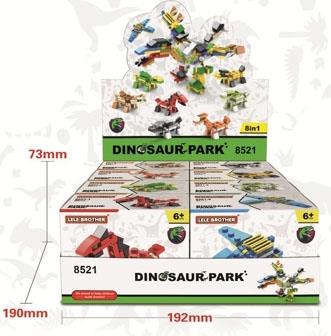 Mini Jurassic 8-in-1   ITEM NO.： W044423