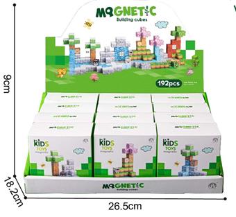 2CM magnetic block 384P (6 models, 12 small boxes)   ITEM NO.： W046818