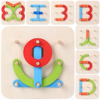 Wooden versatile column puzzle toy   ITEM NO.： W049554