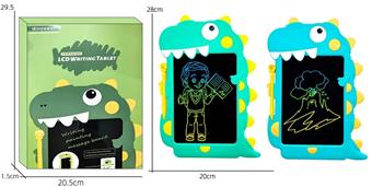 8.5-inch cartoon one eyed dinosaur color screen LCD electronic writing board drawing board graffiti drawing board handwriting board (CR2025 power pack * 1) monochrome clear installation   ITEM NO.： W056506