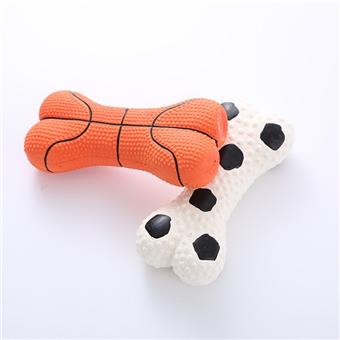 Pet toy latex sound bone basketball   ITEM NO.： W062542
