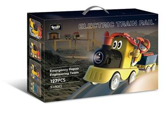 Electric train track building blocks - repair team 127PCS   ITEM NO.： W047456