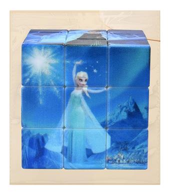 3.5CM Ice Princess Magic Cube (UV Printed) Three Step Small Magic Cube Three Step Mini Magic Cube Keychain Pendant   ITEM NO.： W042715