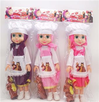 14 inch empty body with music IC chef Martha doll with chef hat+apron+bear 3 mixed styles   ITEM NO.： W062986