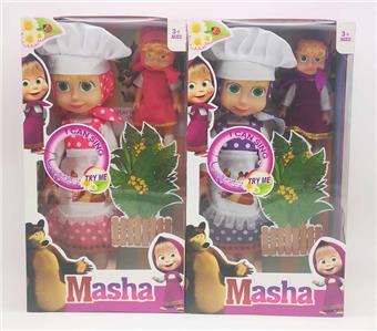 14 inch empty body with music IC chef Martha doll with chef hat+apron+6 inch Martha doll 2 mixed styles   ITEM NO.： W062981