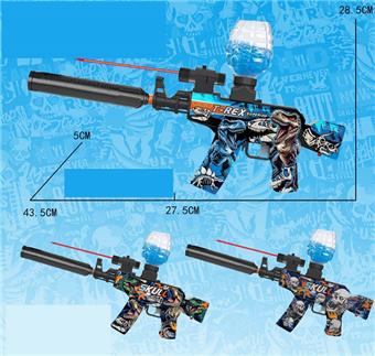 AK47 Dinosaur/Gollum Head Graffiti Electric Dual purpose High speed Water Bullet Gun (7-8MM)   ITEM NO.： W063604