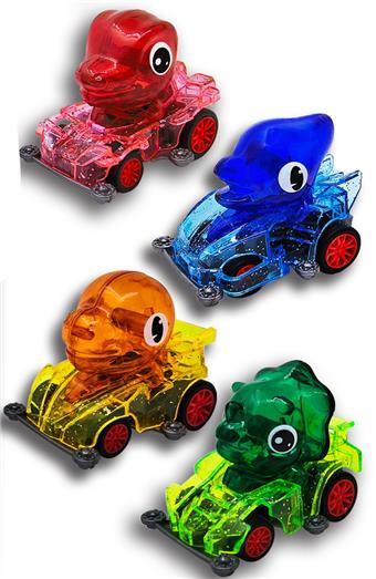 Transparent dinosaur powered scooter   ITEM NO.： W047523