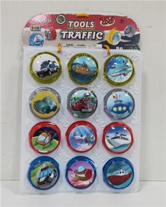 Hanging plastic board sea land air yo yo 12pcs (single price) Light steel ball clutch (GCC)   ITEM NO.： W047995