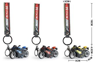 1: 16 alloy return Ducati motorcycle 3-color hybrid (with keychain)   ITEM NO.： W048602