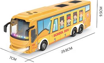 1: 24 2.4GHz 9-way remote control light and sound single-layer UV school bus   ITEM NO.： W060764