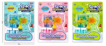Inertial automatic water filling transparent strip light space bubble gun (2 bottles of bubble water)   ITEM NO.： W042569