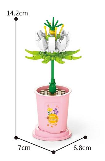 59PCS micro particle building blocks of Bai Lu Tan Hua   ITEM NO.： W044874