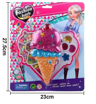 Factory version ice cream with two layers of beads and cosmetics   ITEM NO.： W058319