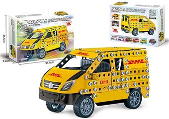 Metal Building Blocks Assembly Express Transport Vehicle (DHL) 311PCS   ITEM NO.： W042293