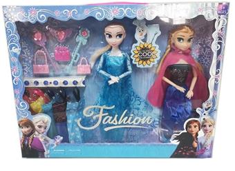 11.5-inch solid 9-joint Frozen Double Barbie with hanging clothes and vacuum formed accessories for handbags   ITEM NO.： W055563