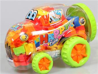 Q-version Beetle Car Puzzle Building Blocks Multi color Mixed Weighing 250g (Approximately 50-60PCS)   ITEM NO.： W046246