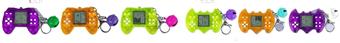 Controller+Bat shaped Mini Puzzle Tetris Game Console Keychain Bell Pendant, Two Mixed Models (18PCS, Single Price) (GCC)   ITEM NO.： W049108
