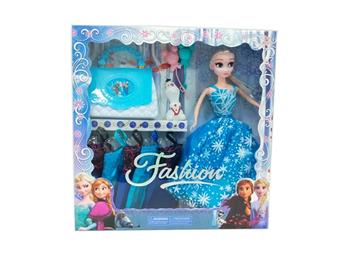 11.5-inch live action hand Frozen Barbie with balloons, snow treasure, handbag, and hanging accessories   ITEM NO.： W055556