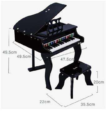 Beautiful grand piano (black)   ITEM NO.： W043401