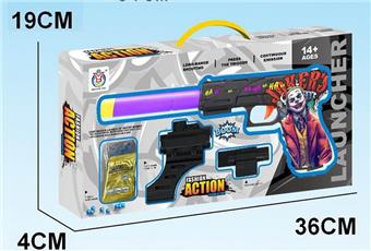 Clown Graffiti Inflatable Water Bullet Gun (7-8mm) with Infrared, Three Color Mixed Mixing   ITEM NO.： W063802