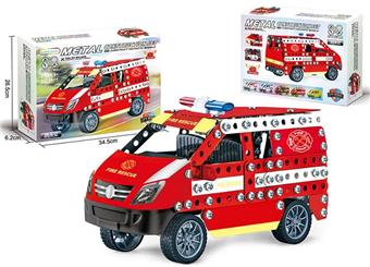314PCS metal building block assembled fire truck   ITEM NO.： W042294