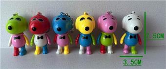 3.5X 7.5 CM Snoopy keychain, mixed with 6 colors   ITEM NO.： W049204