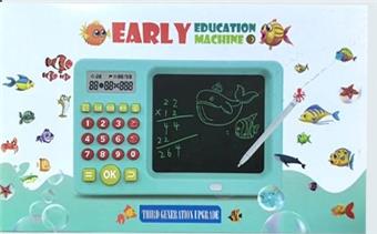Blue - Math Training Machine Calculator&LCD Picture Pad Writing Pad 2-in-1 English version IC (including lithium battery 10300)   ITEM NO.： W056503