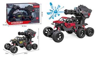 Small six wheel remote-controlled alloy climbing water bomb vehicle with single head black and red 2 colors   ITEM NO.： W065963