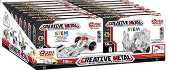 Metal Building Blocks Metal Assembled Building Blocks 4 Mixed Display Boxes 16 pieces   ITEM NO.： W042539