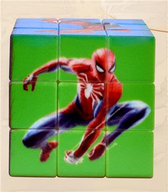 3.5CM Spider Man Rubik's Cube (UV printed) 12PCS One Medium Package Three Step Small Rubik's Cube Three Step Mini Rubik's Cube Keychain Pendant   ITEM NO.： W042704