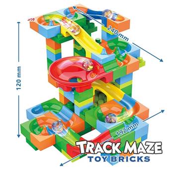 DIY puzzle track maze ball building blocks 128PCS   ITEM NO.： W048093