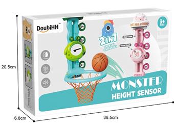Height sensor with digital display (with basketball frame+1 basketball) (green/pink)   ITEM NO.： W062934