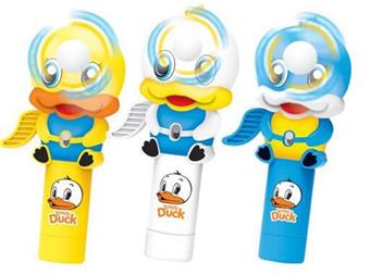 Naughty little yellow duck hand press fan   ITEM NO.： W042242