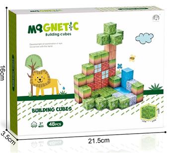 Forest theme 2.5CM magnetic block 48P   ITEM NO.： W046743