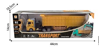 Flat head 1:48 four-way light dump engineering trailer   ITEM NO.： W060582