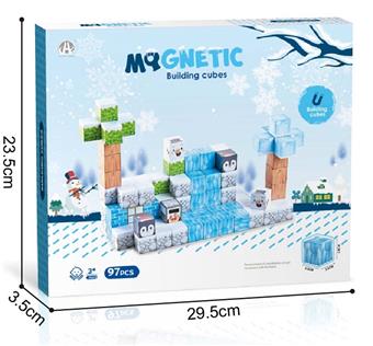 Ice and Snow Theme 2.5CM Magnetic Cube 97P   ITEM NO.： W046723