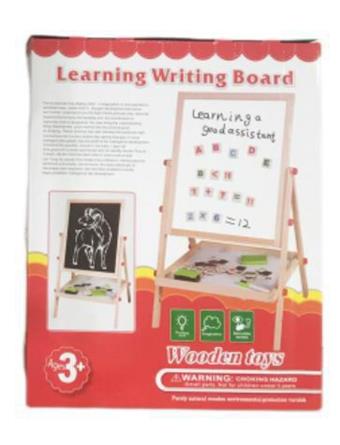 Wooden puzzle adjustable and magnetic tile 2-in-1 writing board picture stand   ITEM NO.： W056718