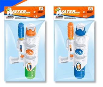 Inflatable water gun, manual water gun, toy beverage bottle water gun, summer water gun   ITEM NO.： W067027