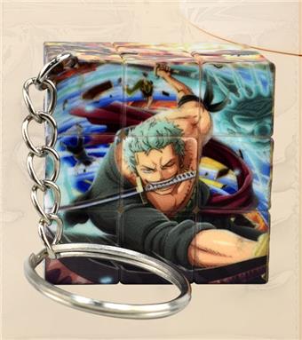 3.5CM One Piece Magic Cube with Keychain (UV Printed) 12PCS One Medium Package Three Step Small Magic Cube Three Step Mini Magic Cube Keychain Pendant   ITEM NO.： W042687