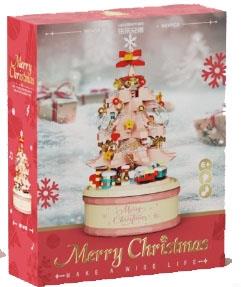 Pink Christmas Tree Music Box, Light Edition, 683PCS, Low Price Impulse Edition   ITEM NO.： W044633