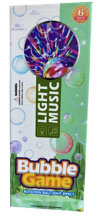 Rotating spherical stage light, bubble stick with music   ITEM NO.： W055762
