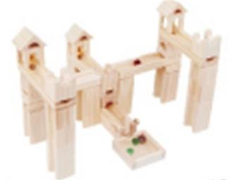 60 wooden colored marble blocks   ITEM NO.： W044294