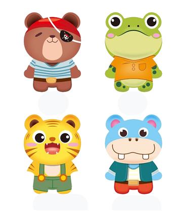 UV cartoon animal water gun with keychain rope   ITEM NO.： W048592