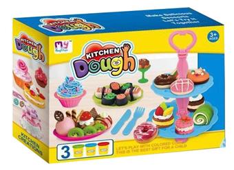 Cake colored clay set, children's toy set, home decoration colored clay, rubber clay, colored clay mold set   ITEM NO.： W052123