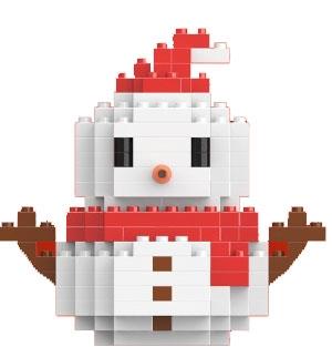 Building blocks snowman red 194PCS   ITEM NO.： W044794
