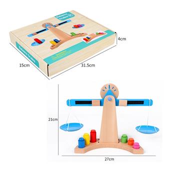 Wooden balance scale for children's educational puzzle toys   ITEM NO.： W049541