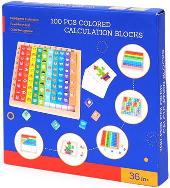 100 colored counting blocks   ITEM NO.： W043946