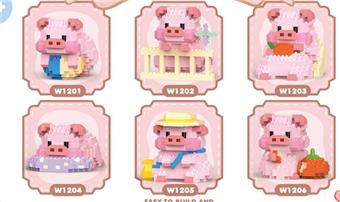 Pig Diary Gift Bag (6 Mixed Styles) (Low Price Surge Style)   ITEM NO.： W045208